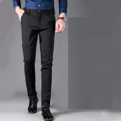 2019 Official Business Casual Suit Pants For Men Fashion Long Pants Male Cotton Solid Wedding Dress Slim Fit Plus Big Size 28-40