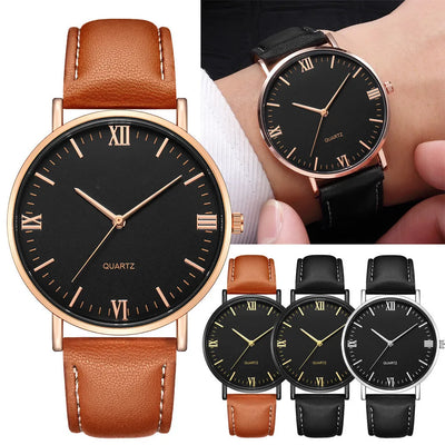 2021 Best Selling Product Dropshipping Fashion Leather Strap Quartz Watch For Men Relogio Masculino mens wristwatch orologi uomo