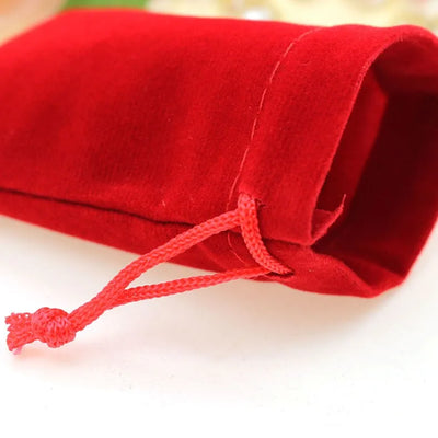 10*12cm 30pcs Red Velvet Bags For Jewelry Pouch Gift Bag Package With Drawstrings Bag Wedding/necklace Diy Women Flannel Display