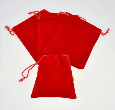 10*12cm 30pcs Red Velvet Bags For Jewelry Pouch Gift Bag Package With Drawstrings Bag Wedding/necklace Diy Women Flannel Display