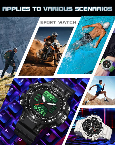 SANDA Chic Libra watch Exercise Trendy Waterproof Electronic Watch Best-Selling Handsome Cool Man Watch Military multifunctional