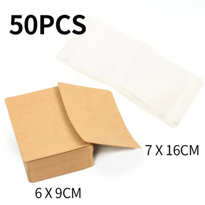 100pcs/Lot Earrings Necklaces Display Card Cardboard Jewelry Earring Package Packaging Cardboard Hang Tag Card Paper Opp Bag Set