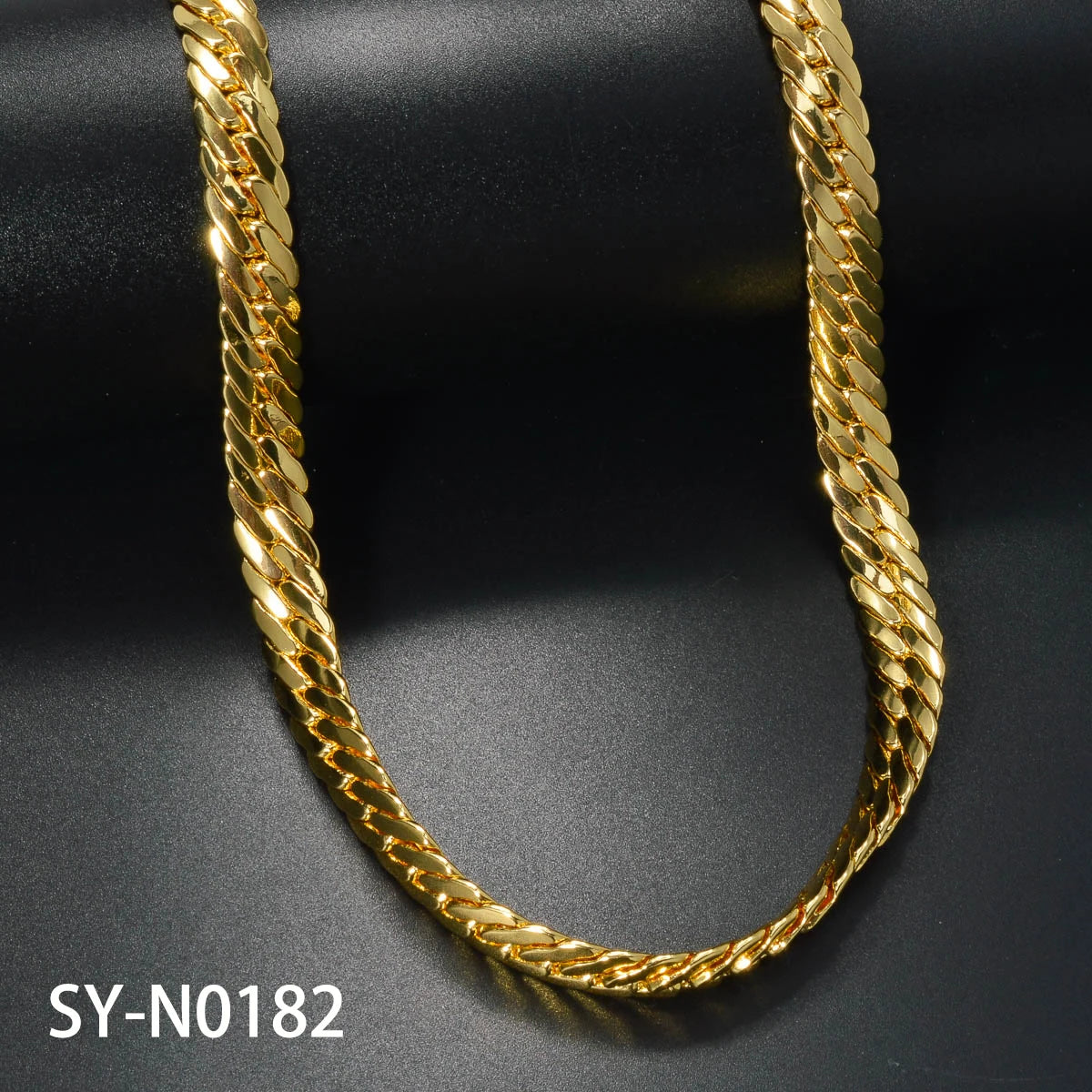 Fashion luxury Italy 750 18k gold plated Copper Link Snake Chain Necklace For Man Jewelry Women Neck Accessories Party Gift