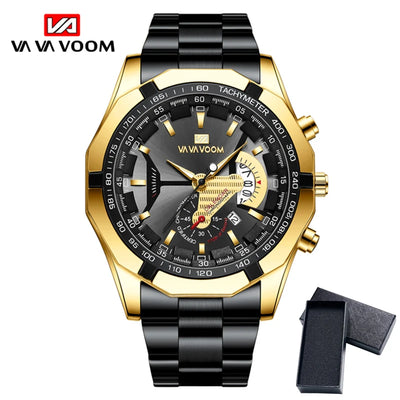 Waterproof quartz 238 men's watch, black sports watch, luxurious and fashionable, top brand, casual, travel, best-selling, 2024