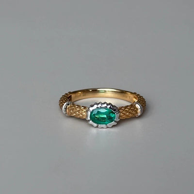 Aazuo Ins Real Solid 18K Yellow Gold Real Diamonds Natural Emerald 0.46 Rings Gifted for Women  Au750