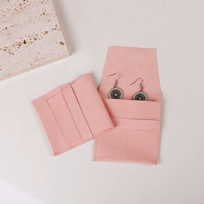 5/10/20PCS Jewelry Packaging Bag Soft Microfiber Flip Dust Proof Necklace Earrings Pendants Organizer Birthday Gift Storage Box