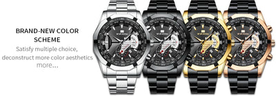 Waterproof quartz 238 men's watch, black sports watch, luxurious and fashionable, top brand, casual, travel, best-selling, 2024