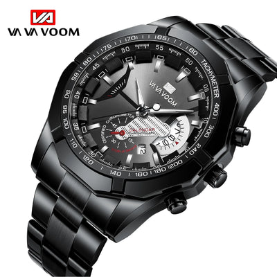 Waterproof quartz 238 men's watch, black sports watch, luxurious and fashionable, top brand, casual, travel, best-selling, 2024