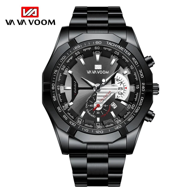 Waterproof quartz 238 men's watch, black sports watch, luxurious and fashionable, top brand, casual, travel, best-selling, 2024