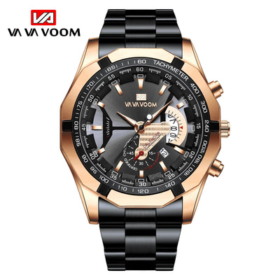 Waterproof quartz 238 men's watch, black sports watch, luxurious and fashionable, top brand, casual, travel, best-selling, 2024